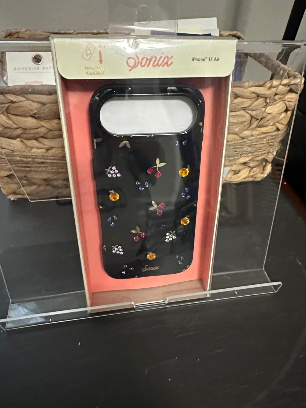 Sonix Black Floral Crystal iPhone Case with Multicolor Gems iPhone 17 air NWT